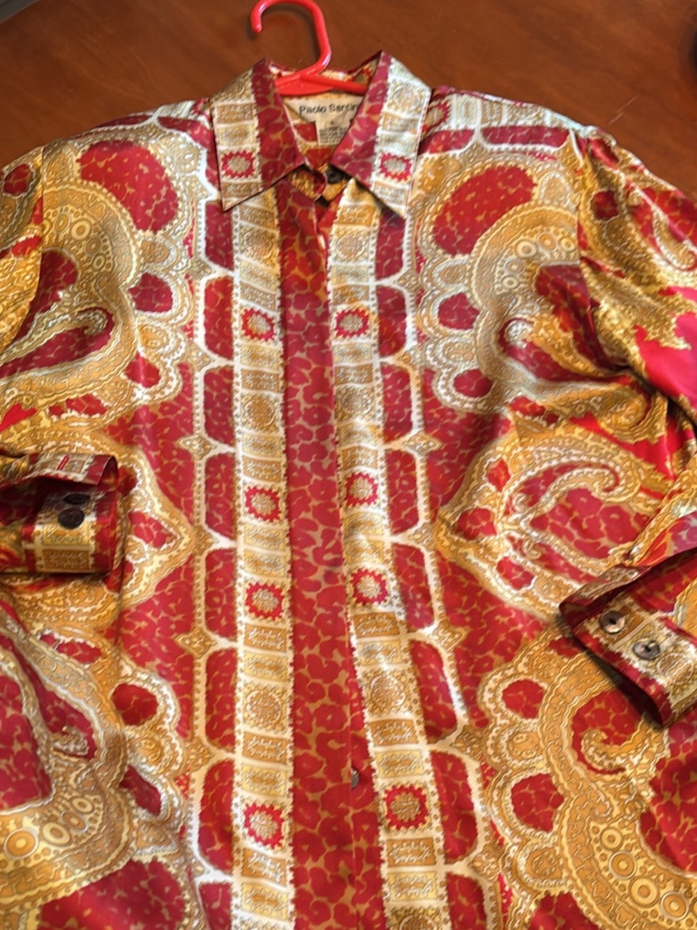 Vintage 100% Silk Iconic Women’s Dress Shirt - 6 by Poalo Santini